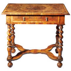 17th Century William and Mary Olive Oyster Table, Circa 1680-1700