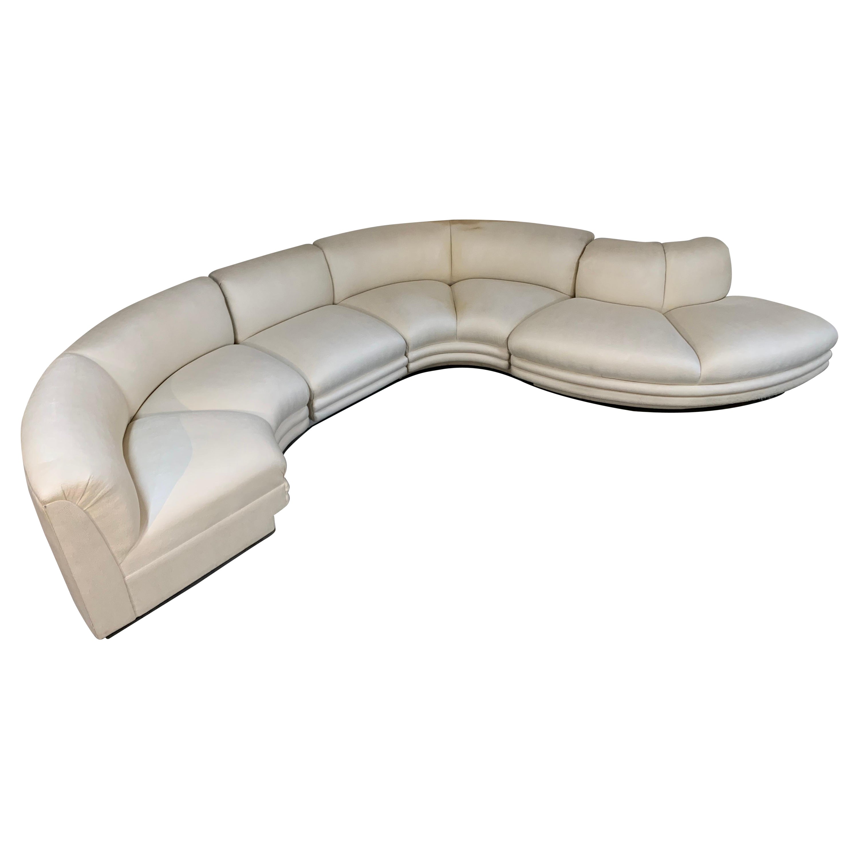 Serpentine Sectional Sofa Attributed To Weiman Preview