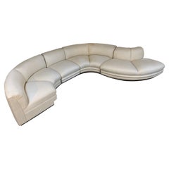 Retro Serpentine Sectional Sofa Attributed To Weiman Preview