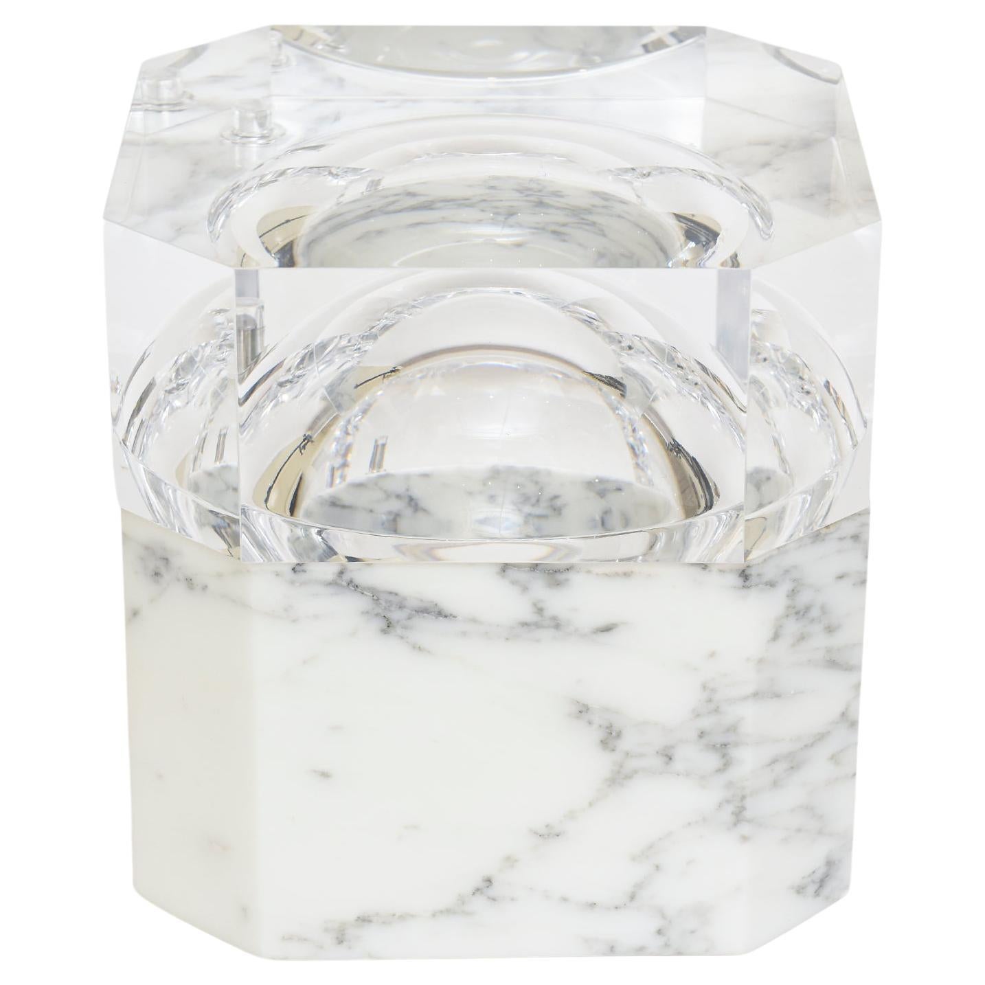 Vintage Lucite Ice Bucket with Swivel Top at 1stDibs