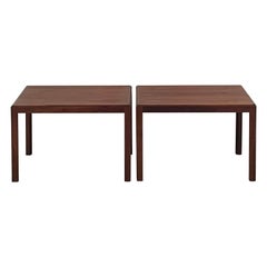 Vintage Pair of Understated Walnut End Tables by Brown Saltman