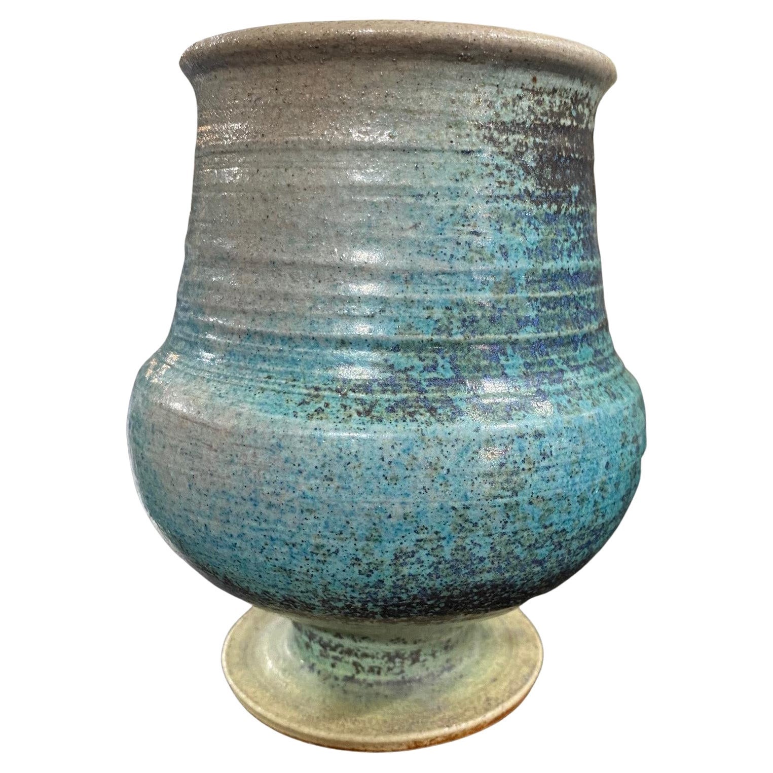 Vase en poterie d'atelier scandinave moderne d'Arizona signé Annikki Hovisaari, Finlande