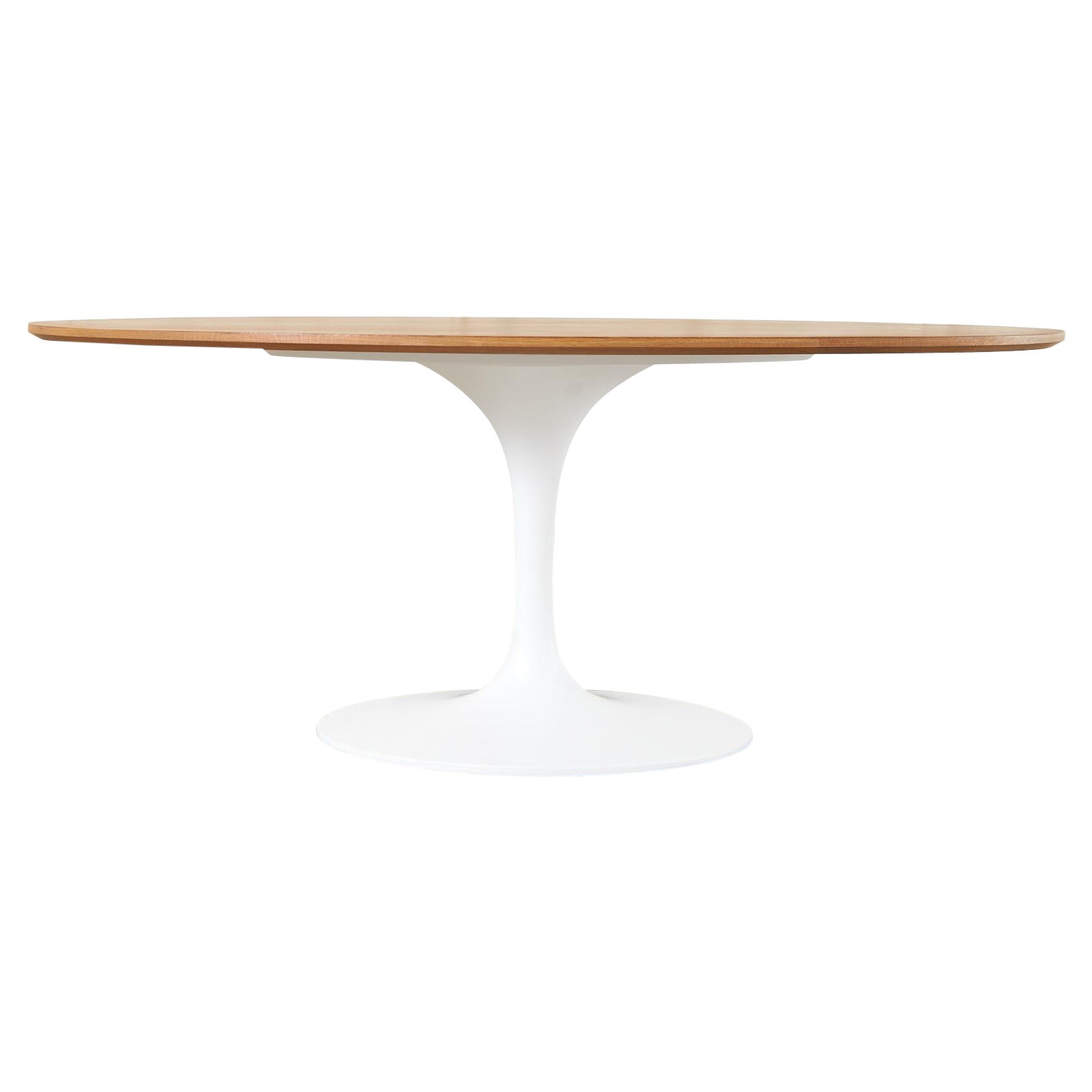 Eero Saarinen Knoll Style Oval Oak Top Tulip Dining Table