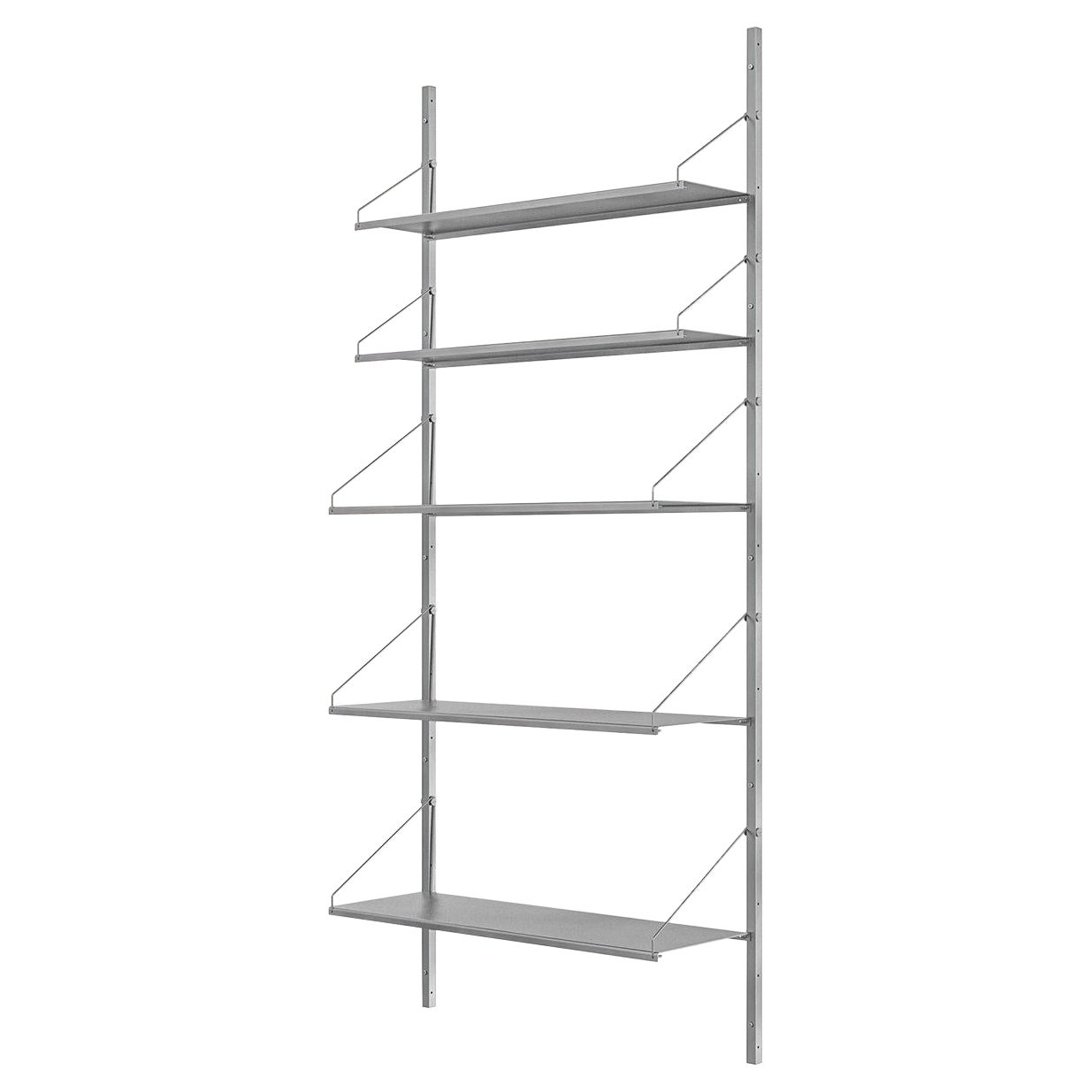 Shelf Library Stainless Steel W80 H1852 Section Shelves by Kim Richardt