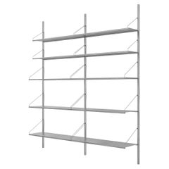 Shelf Library Double Section H1852 Stainless Steel Shelves by Kim Richardt