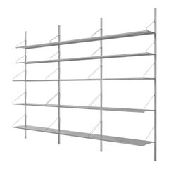 Shelf Library Triple Section H1852 Stainless Steel Shelves by Kim Richardt