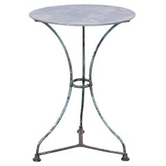 1940's French Small Round Metal Gueridon Table 'Model 1344'