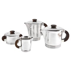 Ercuis French Art Deco Silver Plated Tea-Coffee Set, 1930