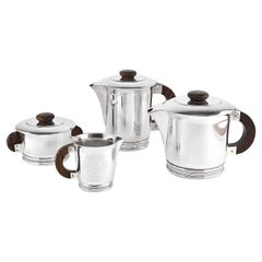 Vintage Ercuis French Art Deco Silver Plated Tea-Coffee Set, 1930