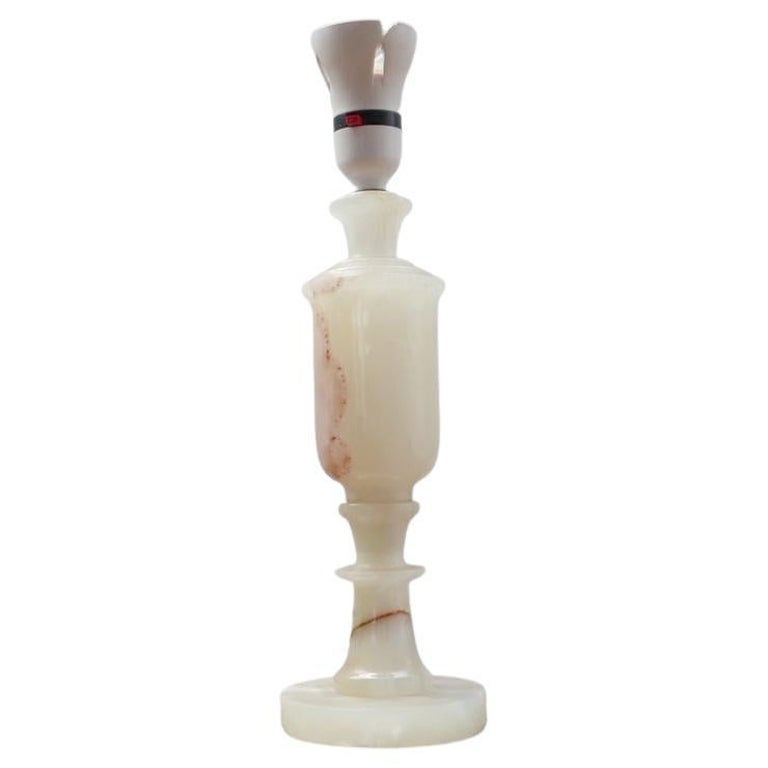 Lampe de table anglaise du milieu du siècle Onyx Alabster en vente