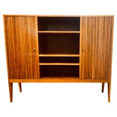 1950s Italian Walnut Book Display Cabinet