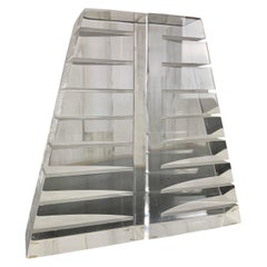 Lucite Bookends by Herb Ritts for Astrolite