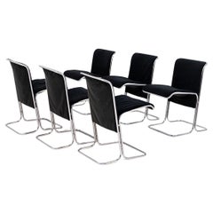 Italian Chairs by Antonio Ari Colombo for Arflex Mod. Calla in Black Velvet