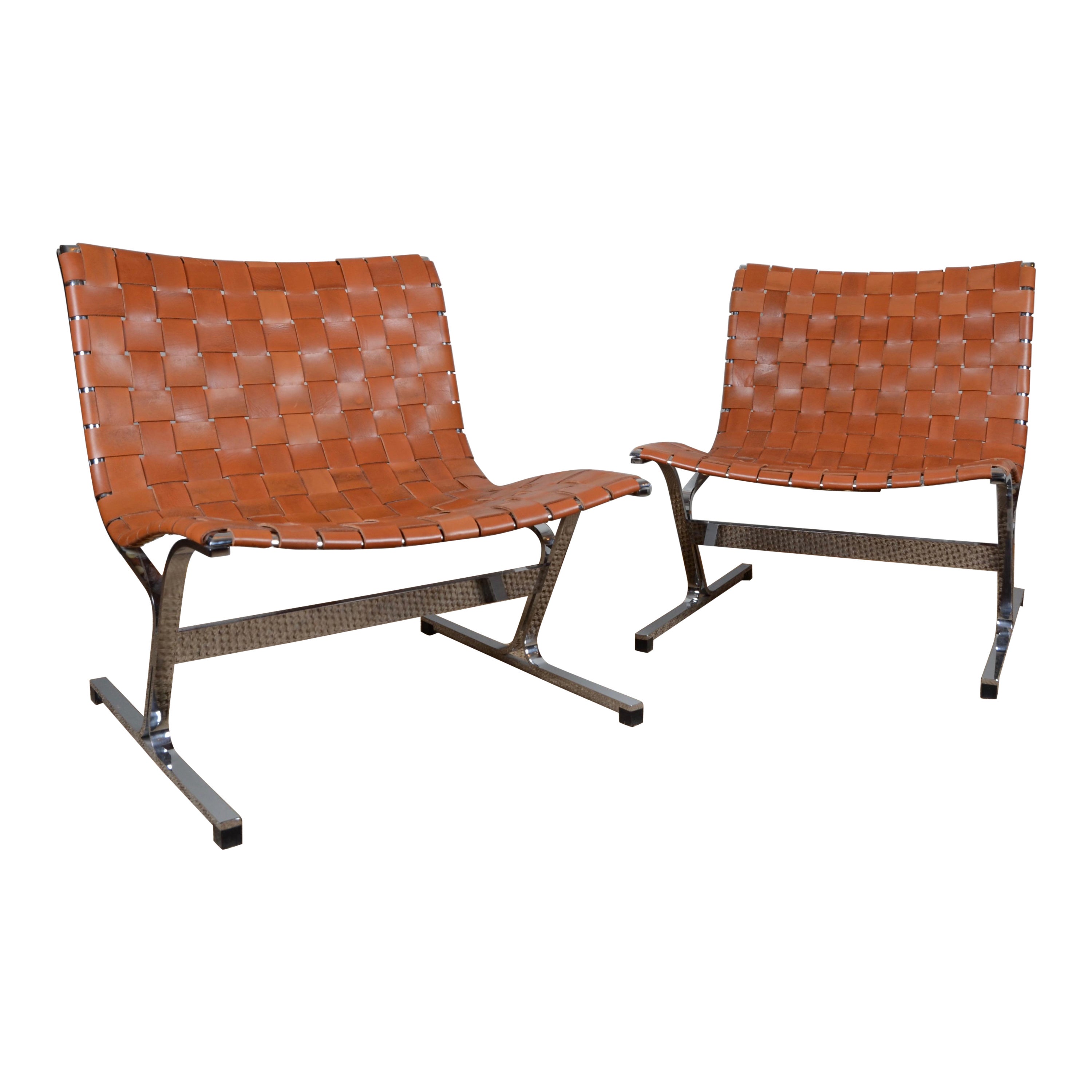 Ross Littell, a Pair of PLR-1 Chairs, ICF Italy, 1960s