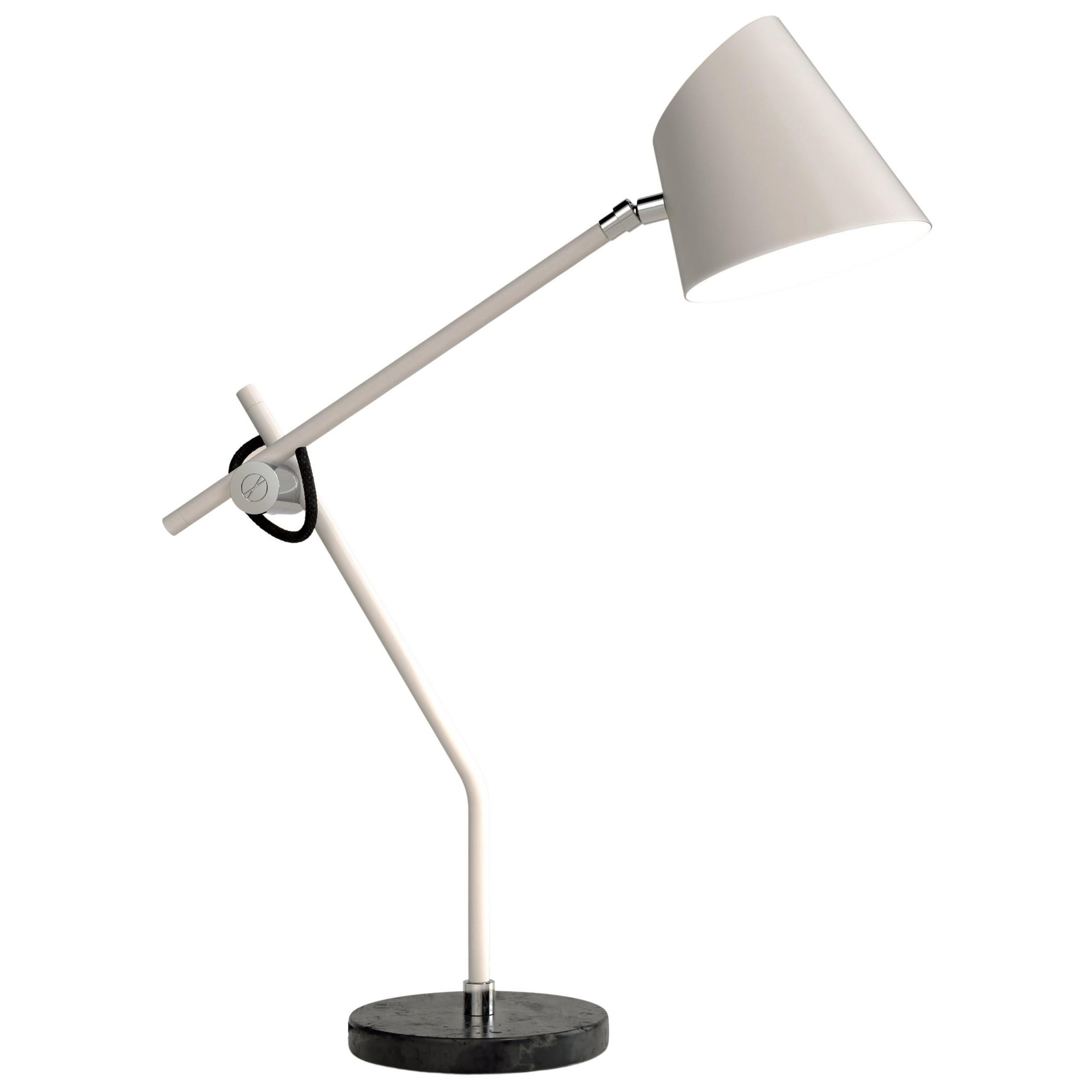 Hartau Table Matte White Table Lamp with Shades by Studio D'Armes For Sale