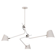 Hartau Triple Contemporary Matte White Pendant with Shades by D'Armes