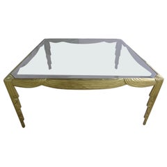 Italienischer Couchtisch aus Messing mit drapiertem Design