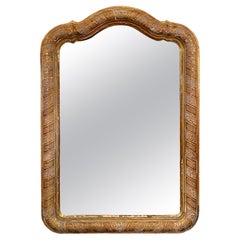 19th Century French Louis Philippe Mirror with Arched Top