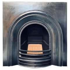 Vintage Victorian Style Arched Cast Iron Fireplace Insert