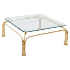 Italian Organic Brass Coffee-Table with Abstract Swan Neck