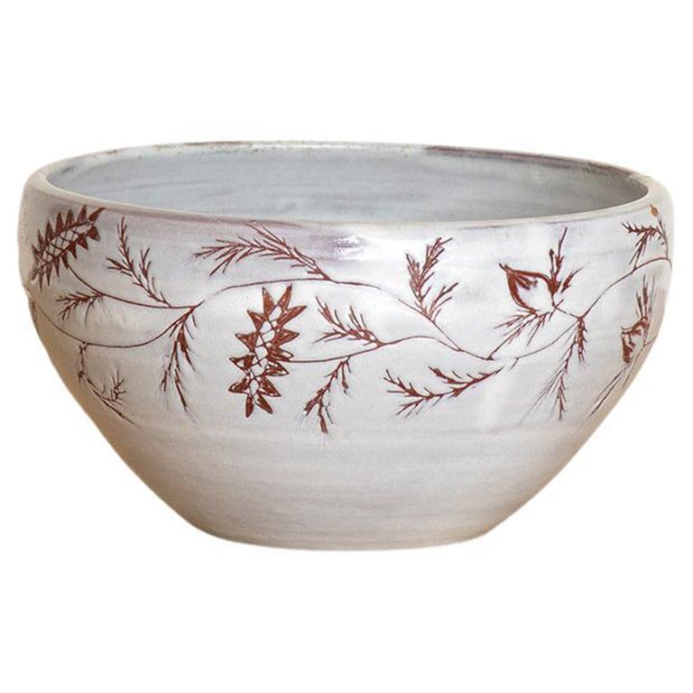 French Ceramic Etched Bowl