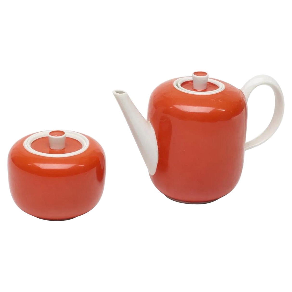 Giovanni Gariboldi for Richard Ginori Ceramic Creamer Sugar Bowl Set For Sale