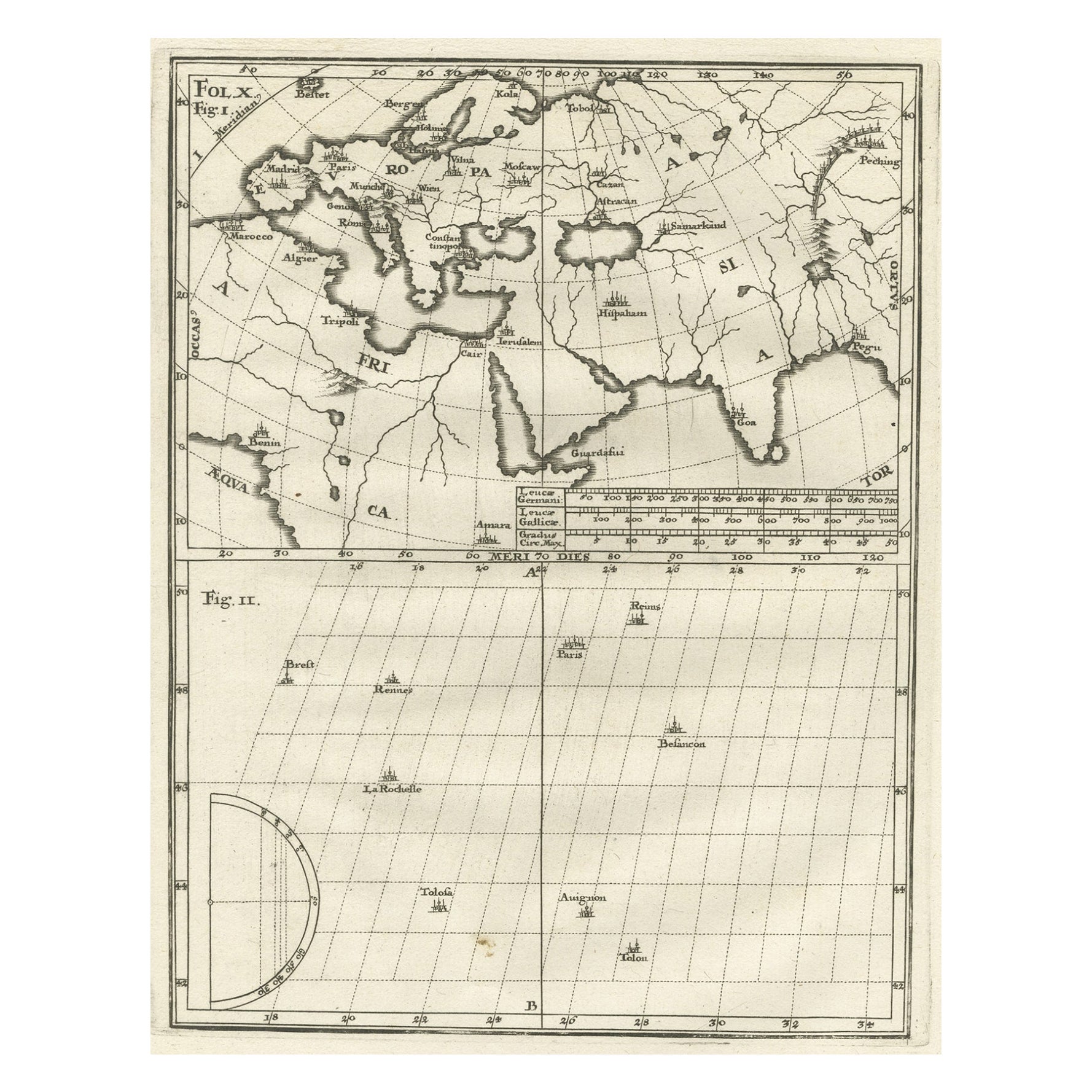 Intriguante carte ancienne d'Europe, du Moyen-Orient et d'Afrique par Scherer, vers 1703 en vente