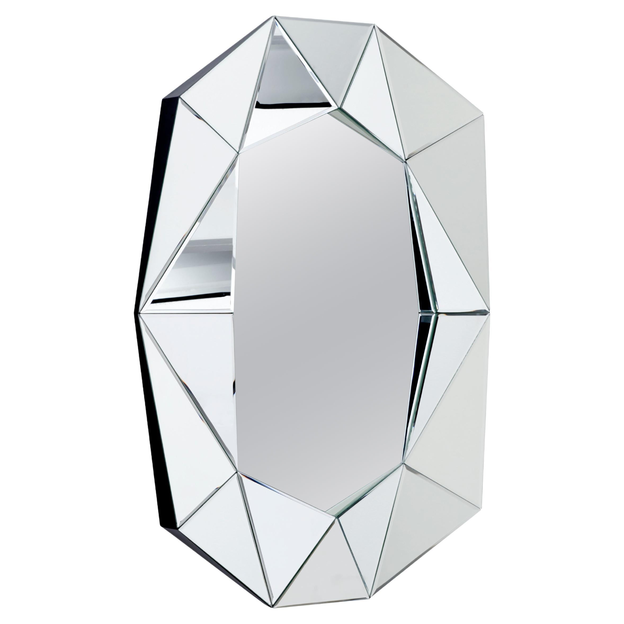 Reflections Copenhagen Diamond Large Mirror Silver For Sale
