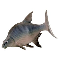 C. Mortensen for Bing & Grøndahl. Porcelain Figure. Carp