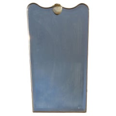 Mid Century Italian Shaped Mirror in solid Brass and ground mirror 
