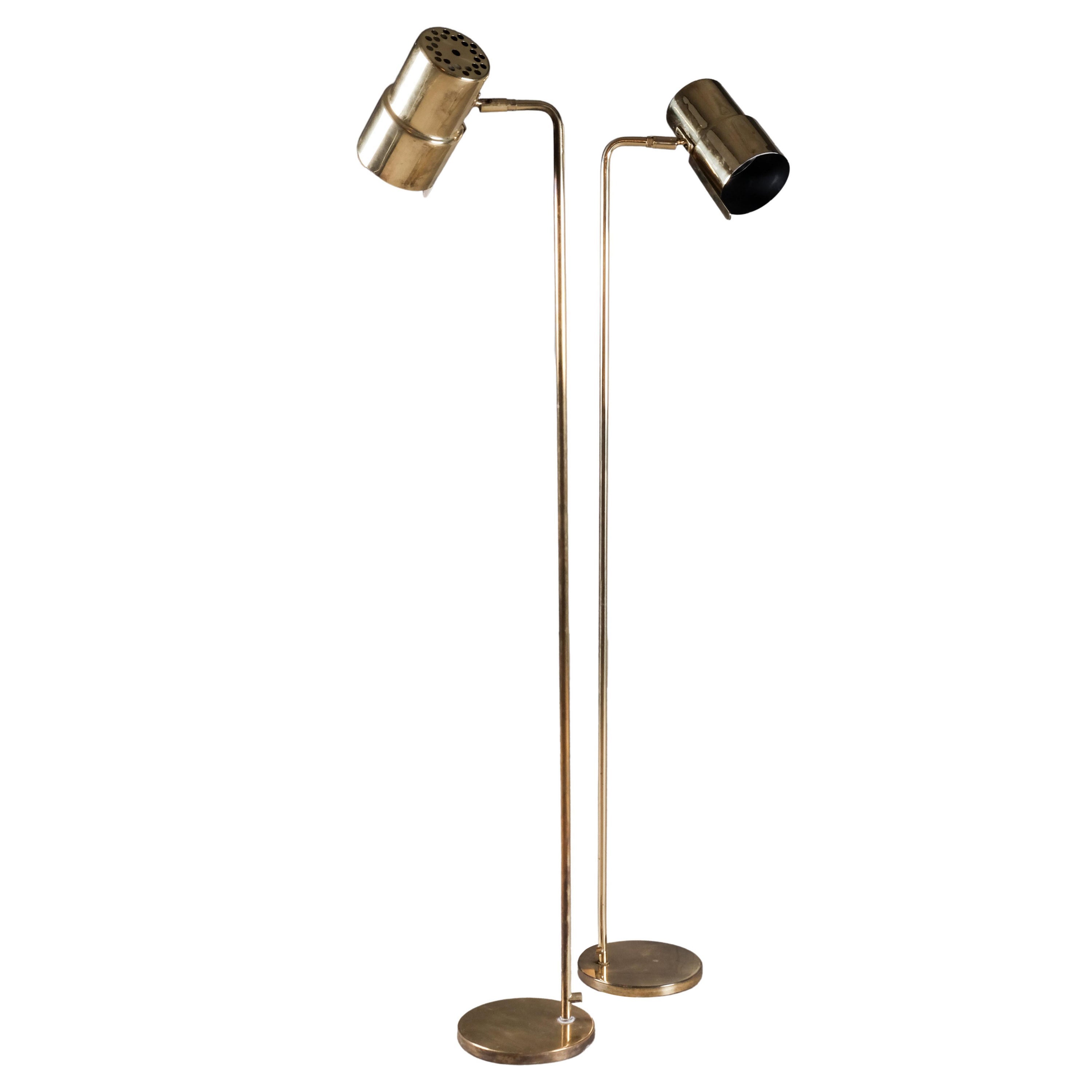 Pair of Hans-Agne Jakobsson Floor Lamps Model G-154, 1970s