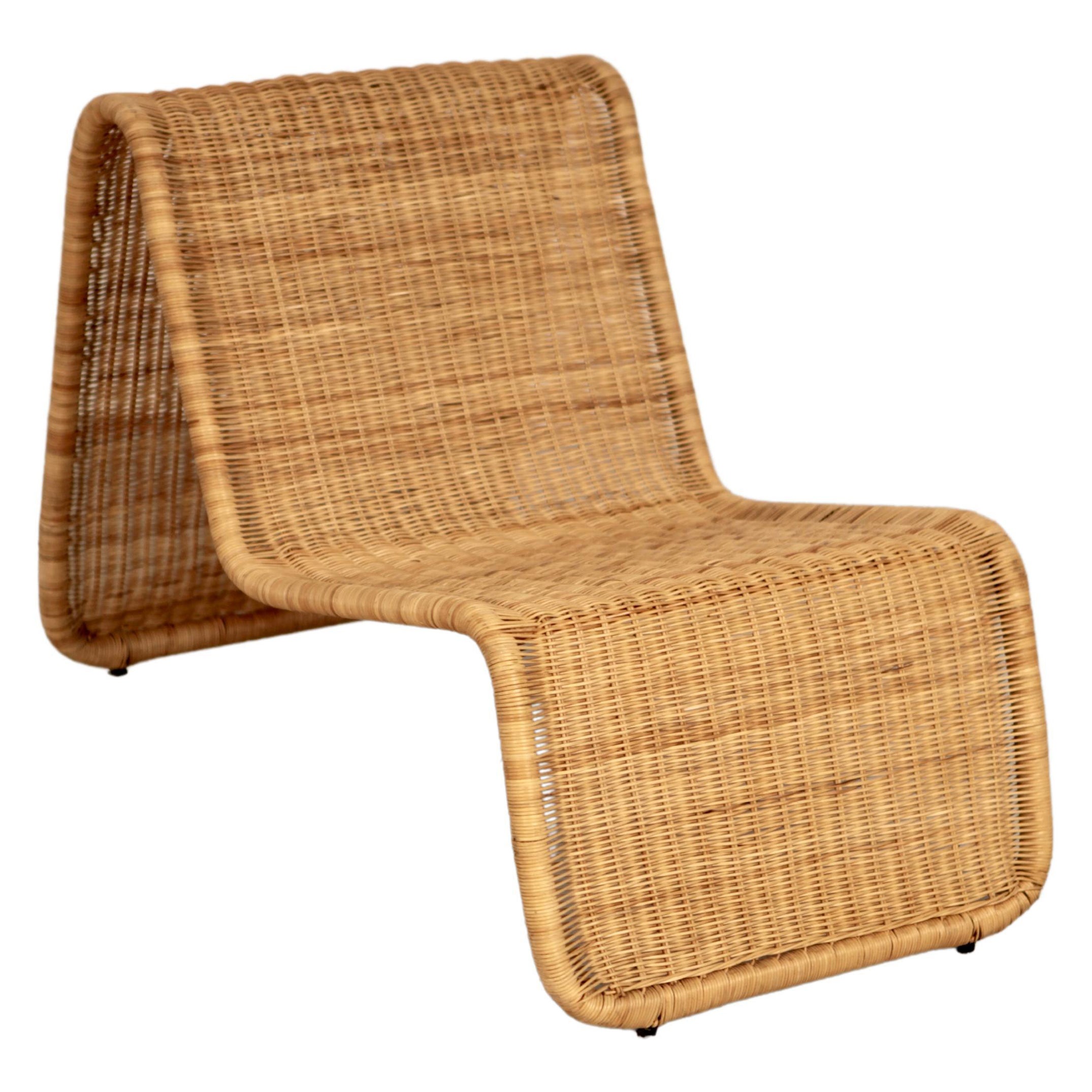 Woven Cane Easy Chair, Model P3, Italy, 1960s