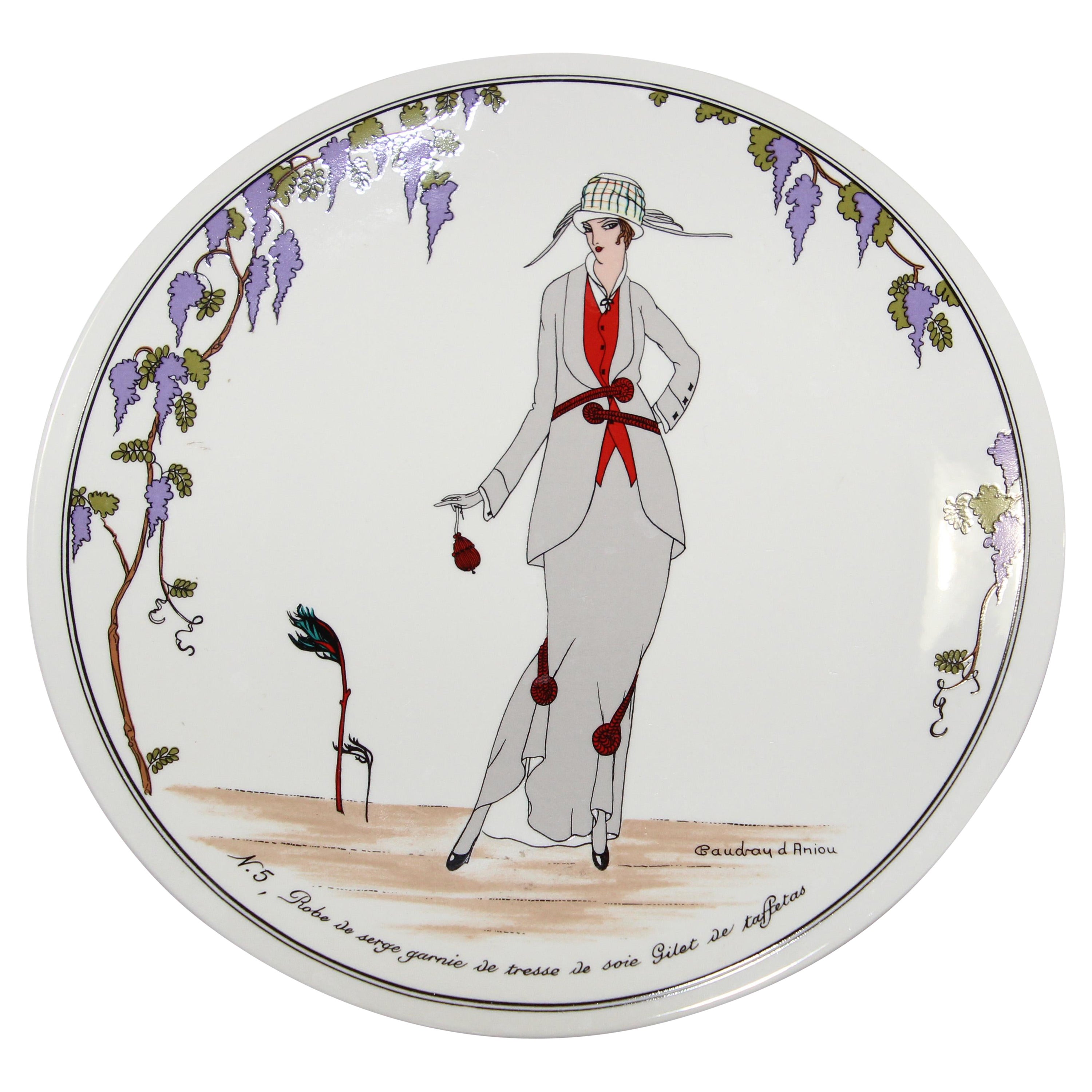 Vintage Collectible Villeroy and Boch Porcelain Plate 1900 Art Deco Design
