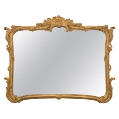 Antique Italian 19th Century Louis XV St. Giltwood Mirror