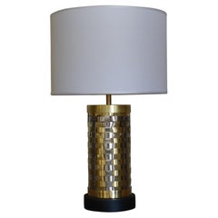 Flair Edition "Intreccio" Table Lamp in Brass and Steel, Italy, 2021