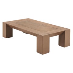 Geometric Leather Coffee Table, Jori Belgium, 1970