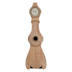 Northern Swedish Rococo Pine Long Case Clock