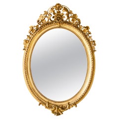 Napoleon III Glitwood Flower and Leaf Mirror