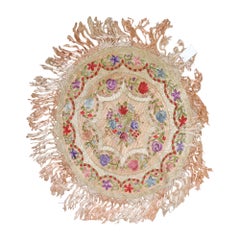 Round Vintage Suzanni Embroidery Textile