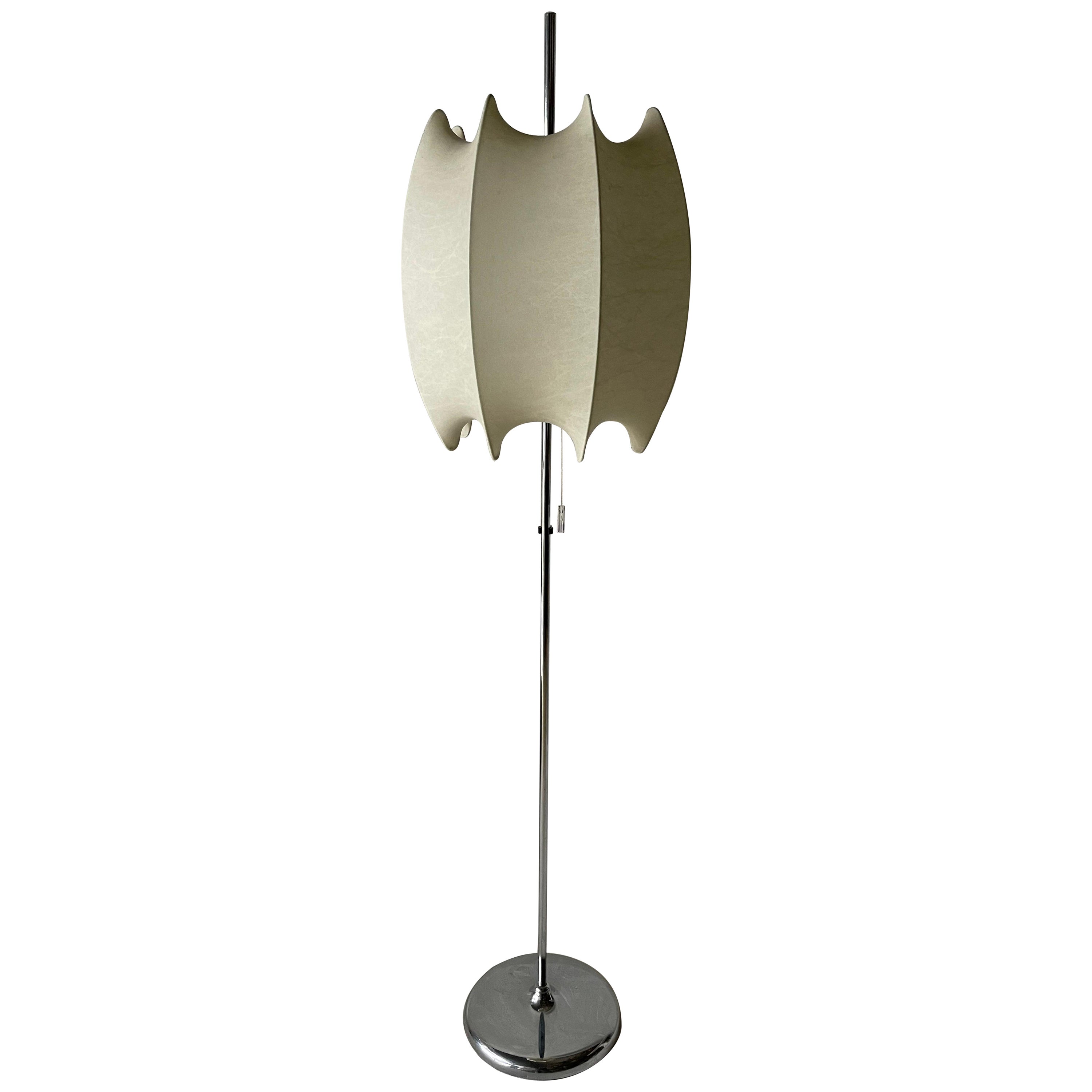 Rare Cocoon Floor Lamp by Goldkant, 1960s Grmany For Sale