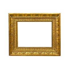 19th Century French Gold Leaf Empire 11x15 Picture Frame