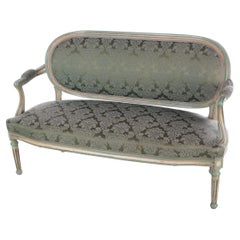 Antique French Green Louis XVI Style Sofa