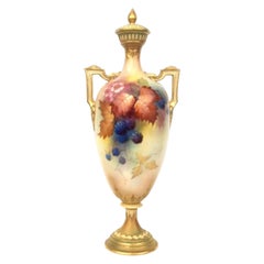 Antique Royal Worcester Fruit Vase by Shuck