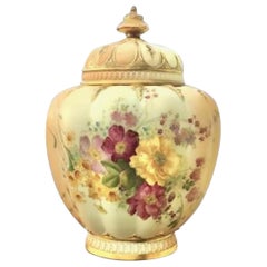 Antique Royal Worcester Blush Ivory Pot Pourri Vase