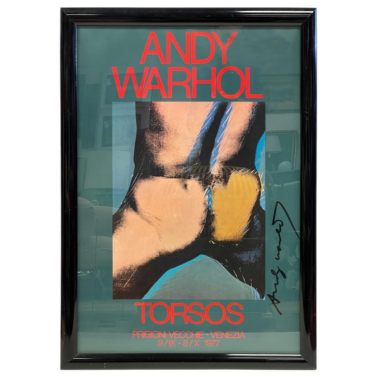 Signed Andy Warhol Torsos 1977 Lithograph Framed Prigioni Vecchie Venezia Rare For Sale