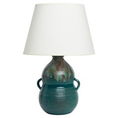 Green Ceramic Table Lamp by Primavera