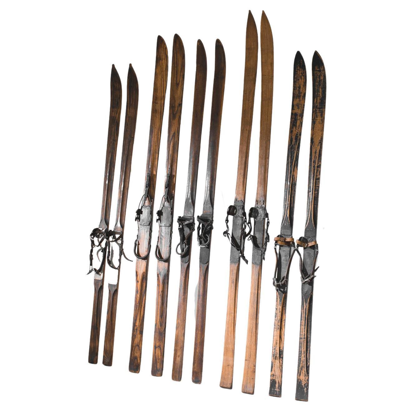 Vintage Austrian Wooden Skis at 1stDibs wooden skis vintage