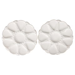 Pair of 19th Century English Minton Majolica Oyster Plates