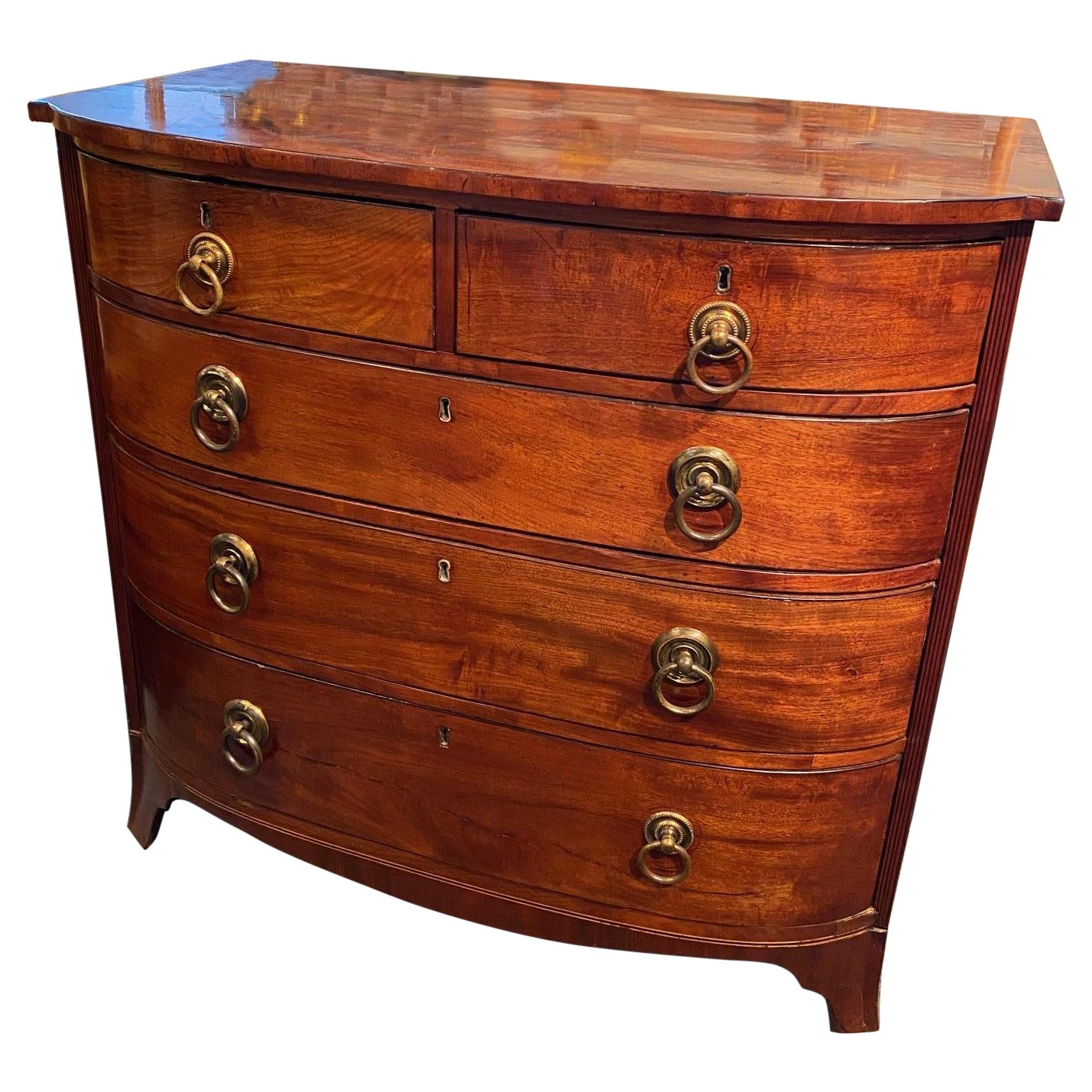 18th Century Georgian Period Mahogany Chest of Drawers For Sale