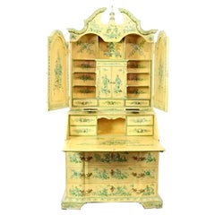 Lo Studiolo di Ponziani Florentine Chinoiserie Bureau de secrétaire peint à la main Italie